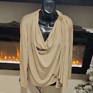 Faded Glory Beige Knit Top